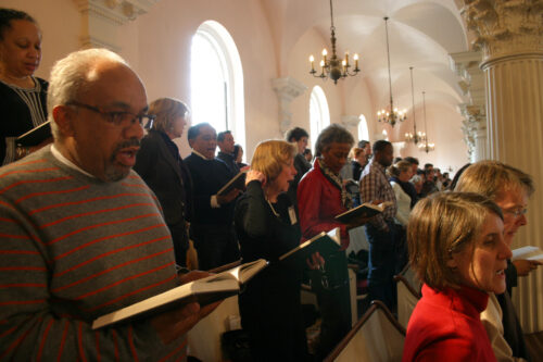 Sunday worship at All Souls Church Unitarian.