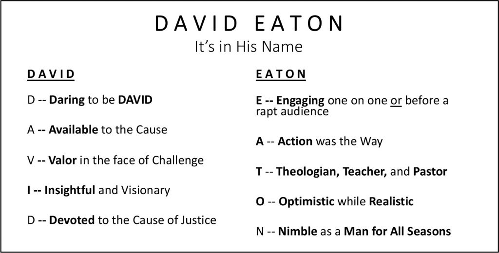 David Eaton - It's in His Name