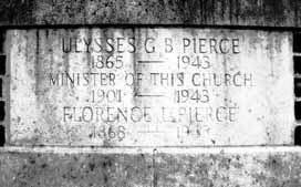 Grave marker, Rev. and Mrs. Pierce
