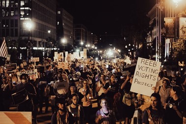 Reeb Voting Rights Project nighttime protest