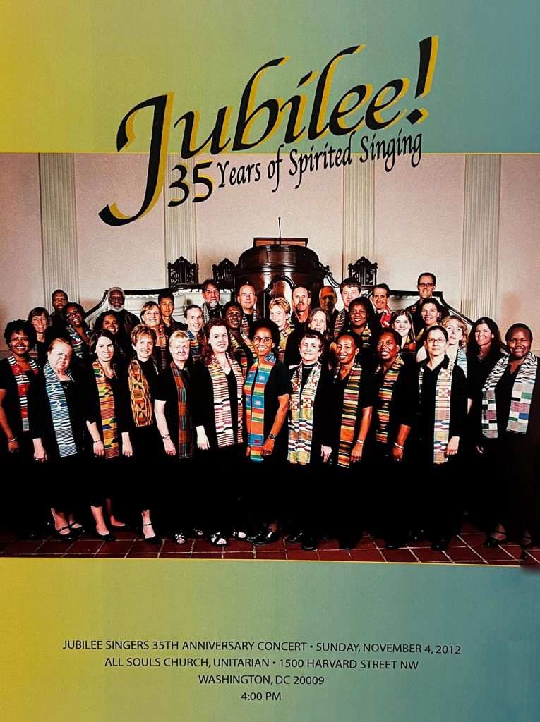Jubilee Singers 35th Anniversary Program Cover: 35 Years of Spirited Singing