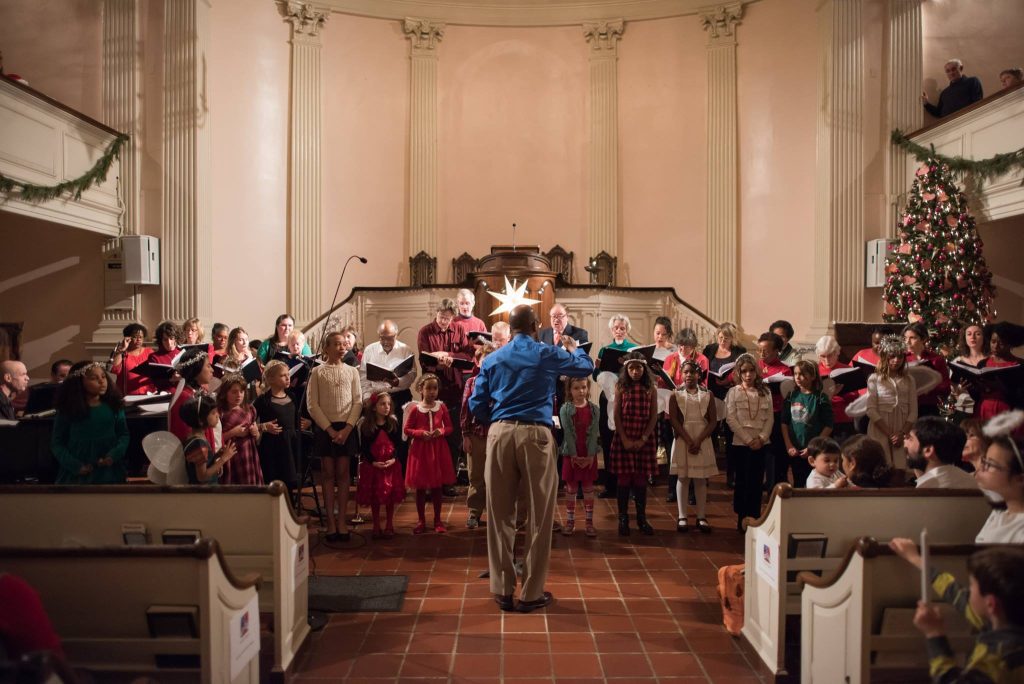 Jubilee Singers performing on Christmas Eve in a previous year