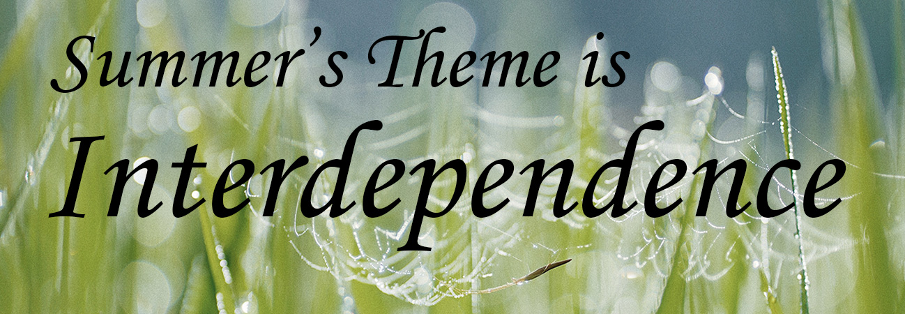 Summer's worship theme is Interdependance.